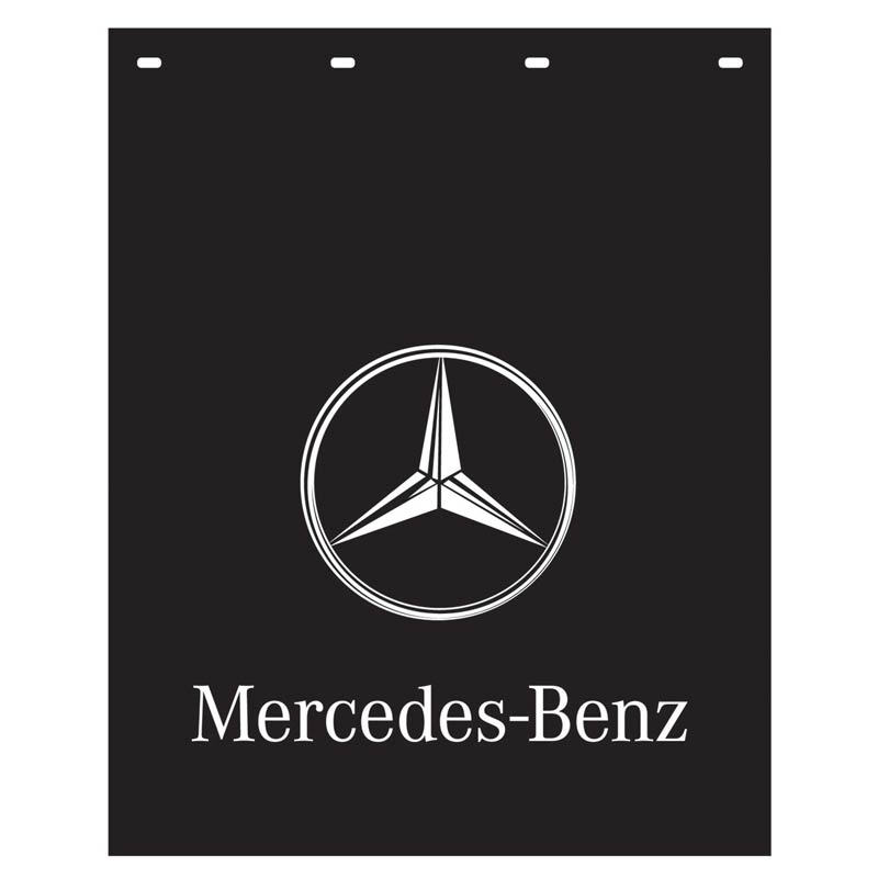 2X MERCEDES TRUCK LORRY FRONT RUBBER MUD FLAPS MUDFLAPS 600x200 EMBOSSED LOGO