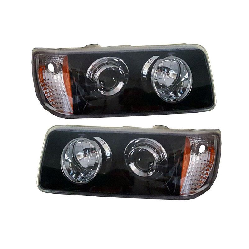 Freightliner FLD 112 120 Blacked Out Projector Headlights