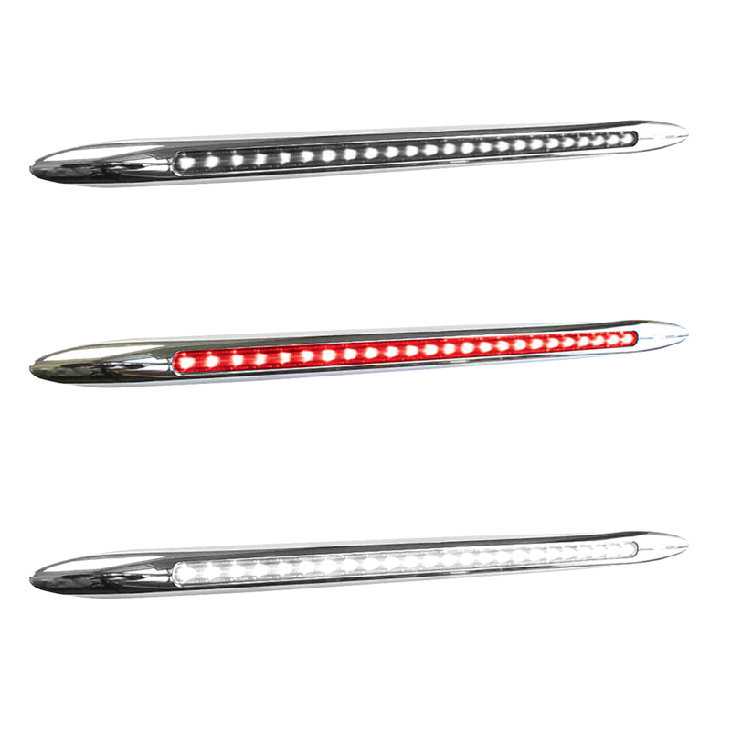 Red Trux Accessories TLED-F2R 2 In Flatline Chrome 9 Diode LED Light 