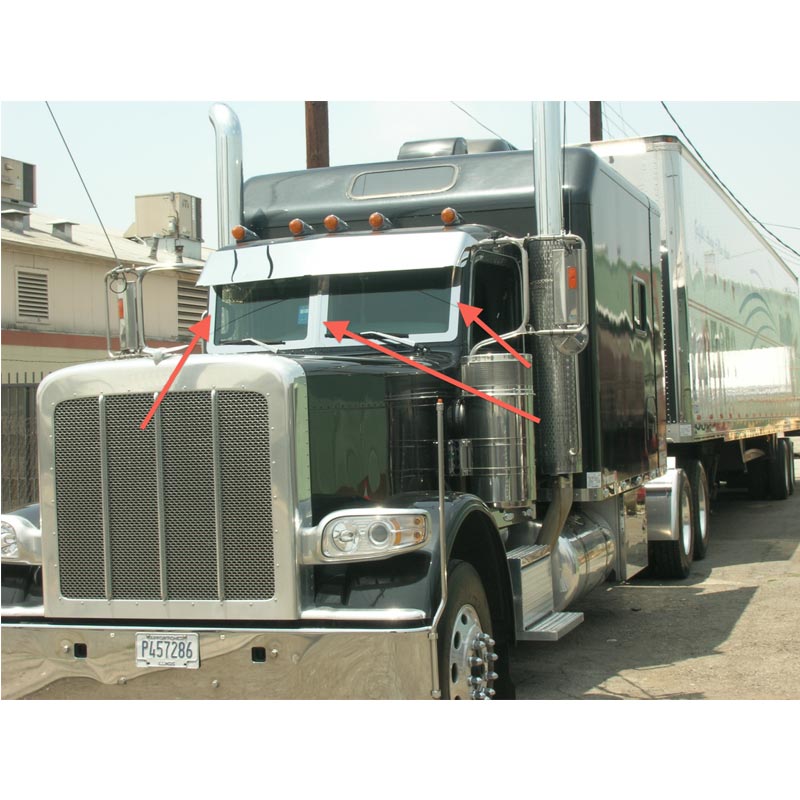 GG Grand General 68342 Chrome Plastic Dash Triangle Vent Driver Side for Peterbilt 379/389/386 2006 Up 