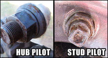 Examples of Lug Nuts on Hub-Piloted & Stud-Piloted Wheels