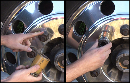 Checking Lug Nut Sizes With a Socket Wrench